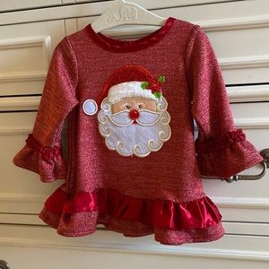 Rare Editions, Santa tunic top, size 12-18 months. Never been worn